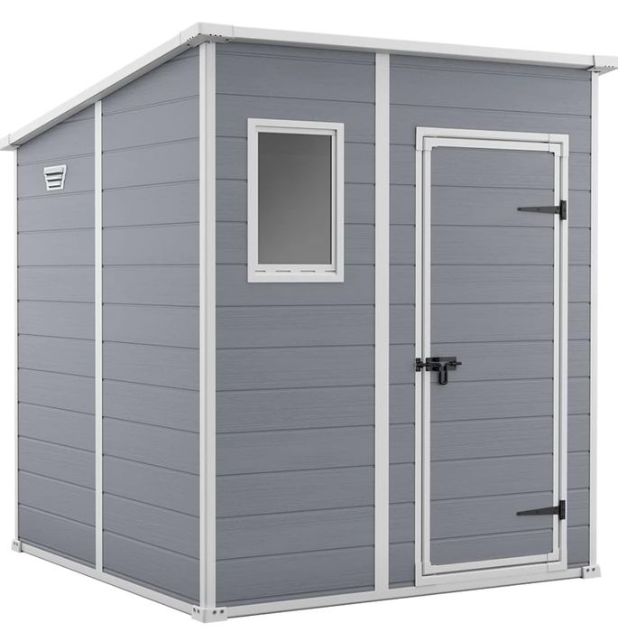 Keter Manor Pent 6x6 Garden szopa do przechowywania, 1,8 x 1,8 m, szar