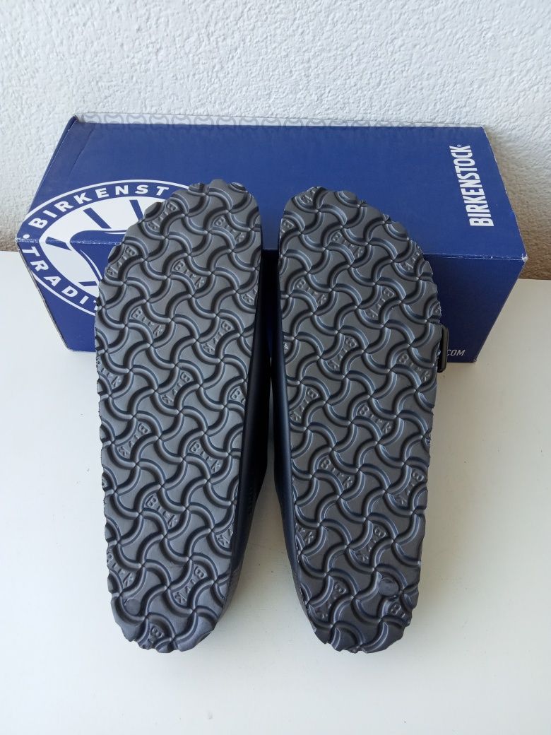 Nowe, oryginalne klapki Birkenstock rozmiar 38 szare