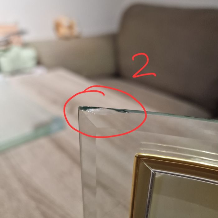 Komplet Ramki na Zdjęcia pół okrągłe Profilowane szklane