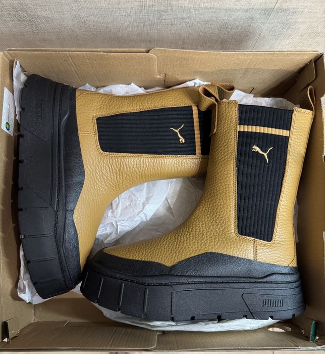Puma Mayze Stack Chelsea Boot Desert Tan Женские кроссовки Коричневые
