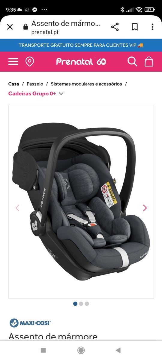 Ovo maxi cosi Marvel com isofix e adaptadores