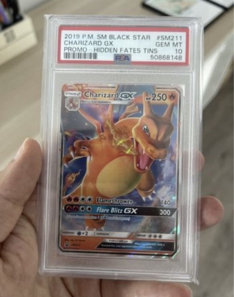 Charizard GX Hidden Fates PSA 10