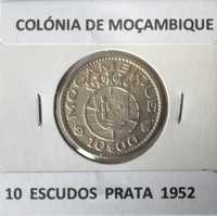 Moedas Portuguesas 10 Escudos Circuladas na  Ex Colónia de Moçambique