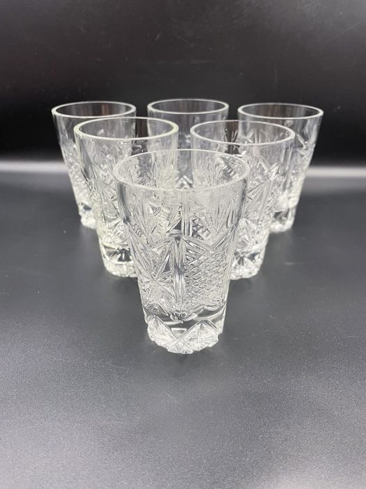 Kieliszki literatki Kryształ Kryształowe prl