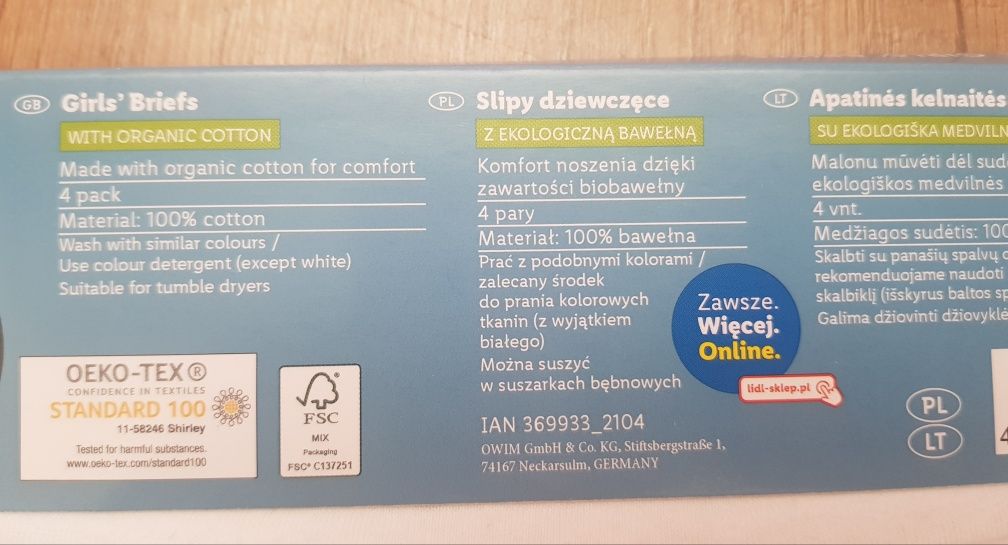 Pepperts majtki dziecięce 122/128 cm zestaw 4pak