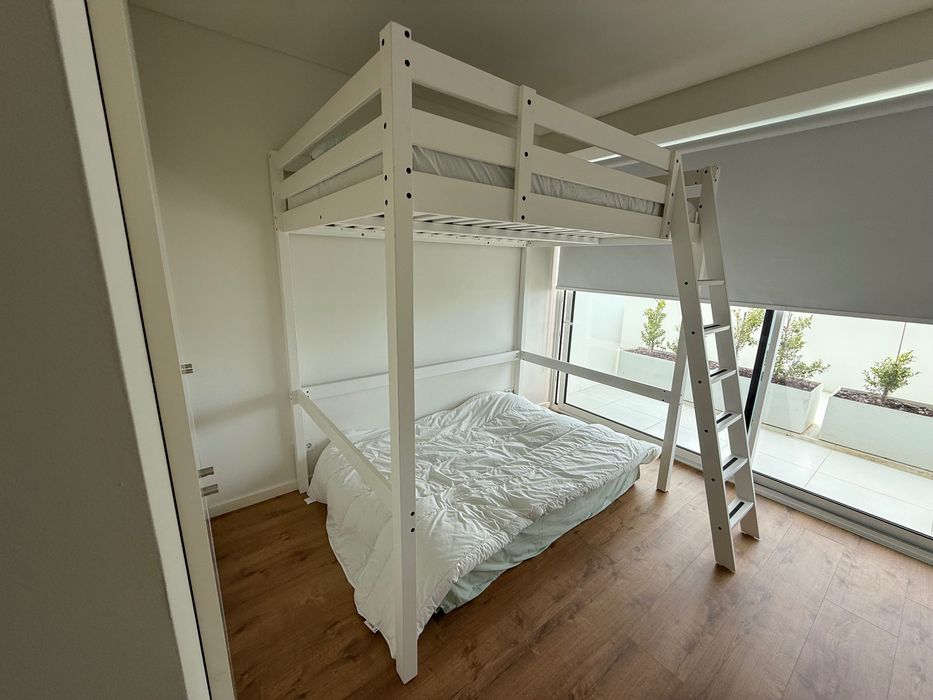 Cama alta casal 140x190