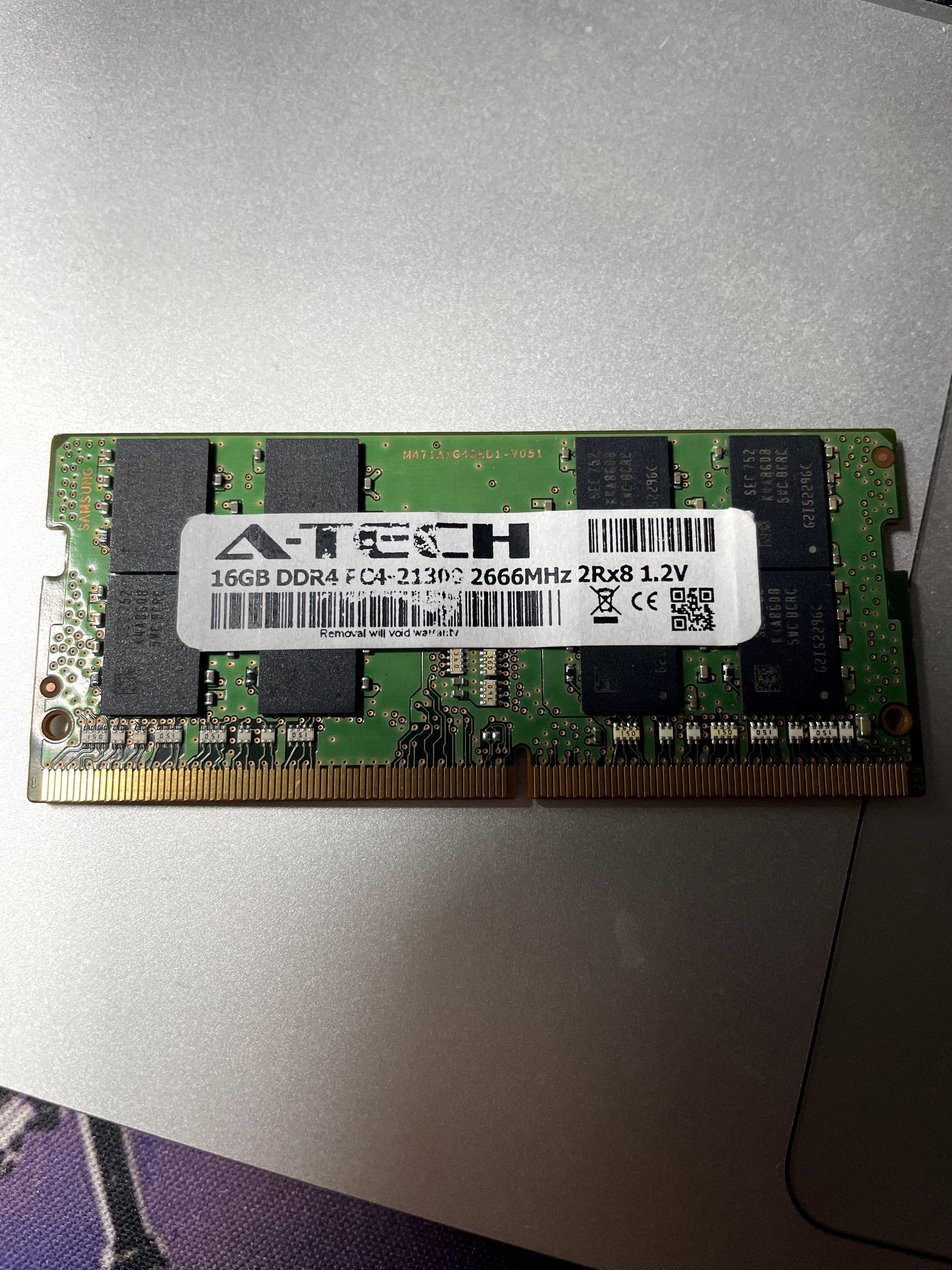 A-Tech 16GB DDR4 2666 2Rx8 (PC4-21300) SODIMM