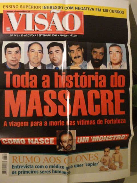 Poster Gigante Capa Revista Visão nº442 de 30 Agosto 2001