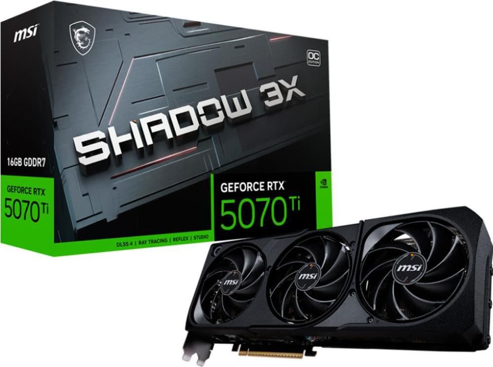 Відеокарта MSI GeForce RTX5070 Ti SHADOW 3X 16G OC (V531-085) bulk