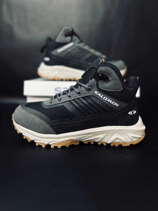 мужские зимние ботинки  salomon+7 -21 супер теплые кроссовки саламон