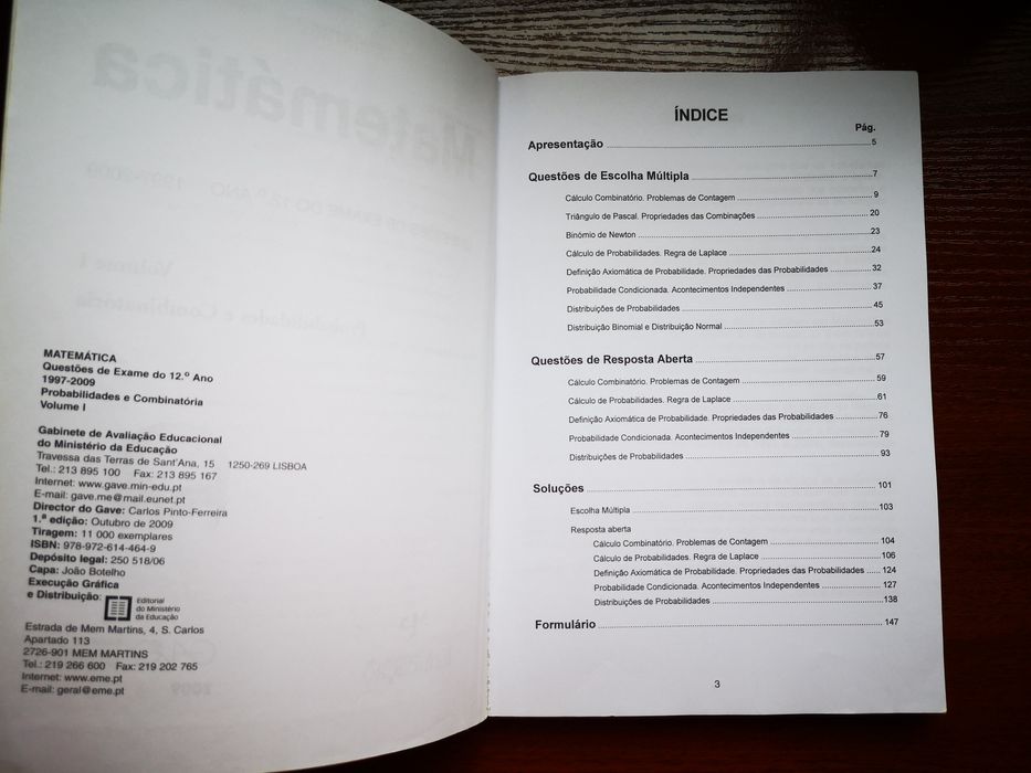 Matemática - Questões de Exame do 12.º Ano - Volume I