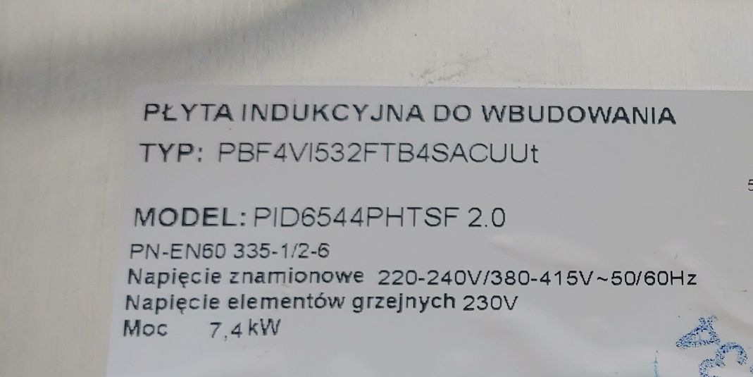 Płyta indukcyjna

Amica PID6544PHTSF 2.0