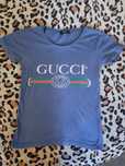 Bluzka S t-shirt Gucci niebieska