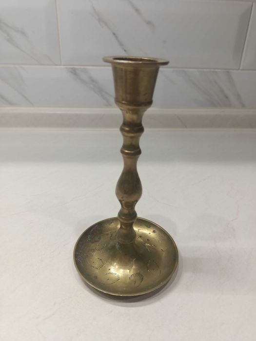 Винтажный латунный подсвечник