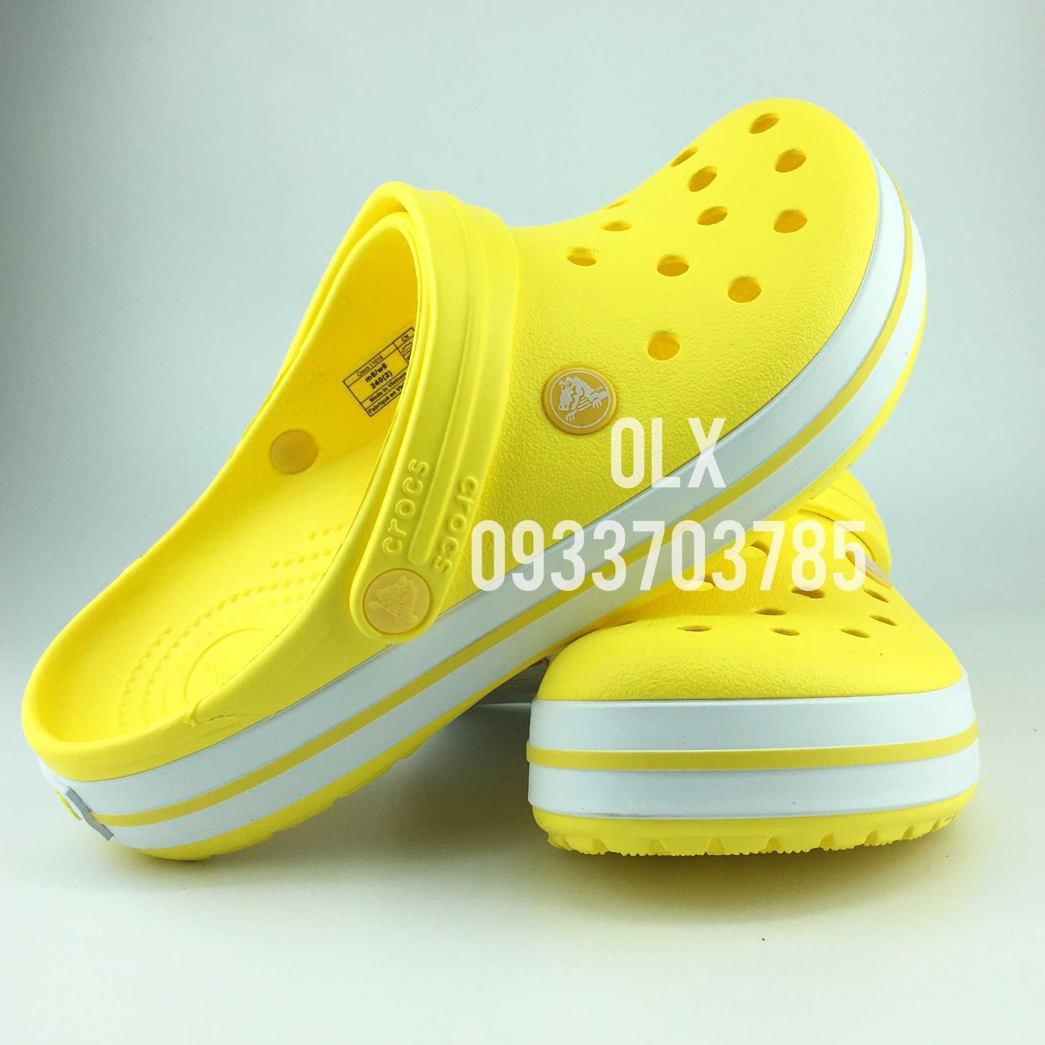 ТОП Крокси Жіночі Чоловічі Жовті багато кольорів Crocs Crocband lemon