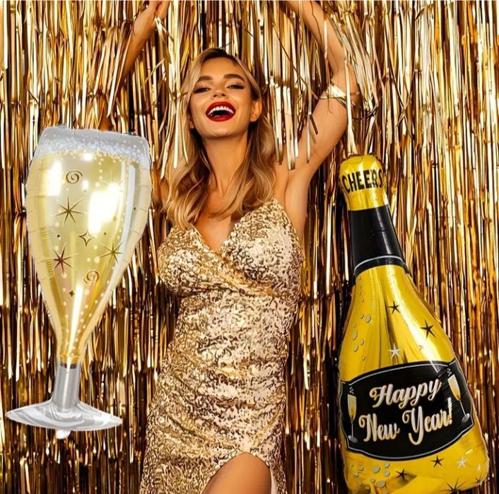 Шторка из фольги дождика на новый год фотозона на корпоратив 2026 рік