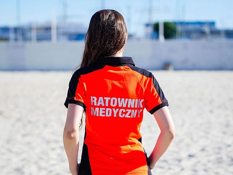 Koszulka Polo RATOWNIK damska FLUO (M)