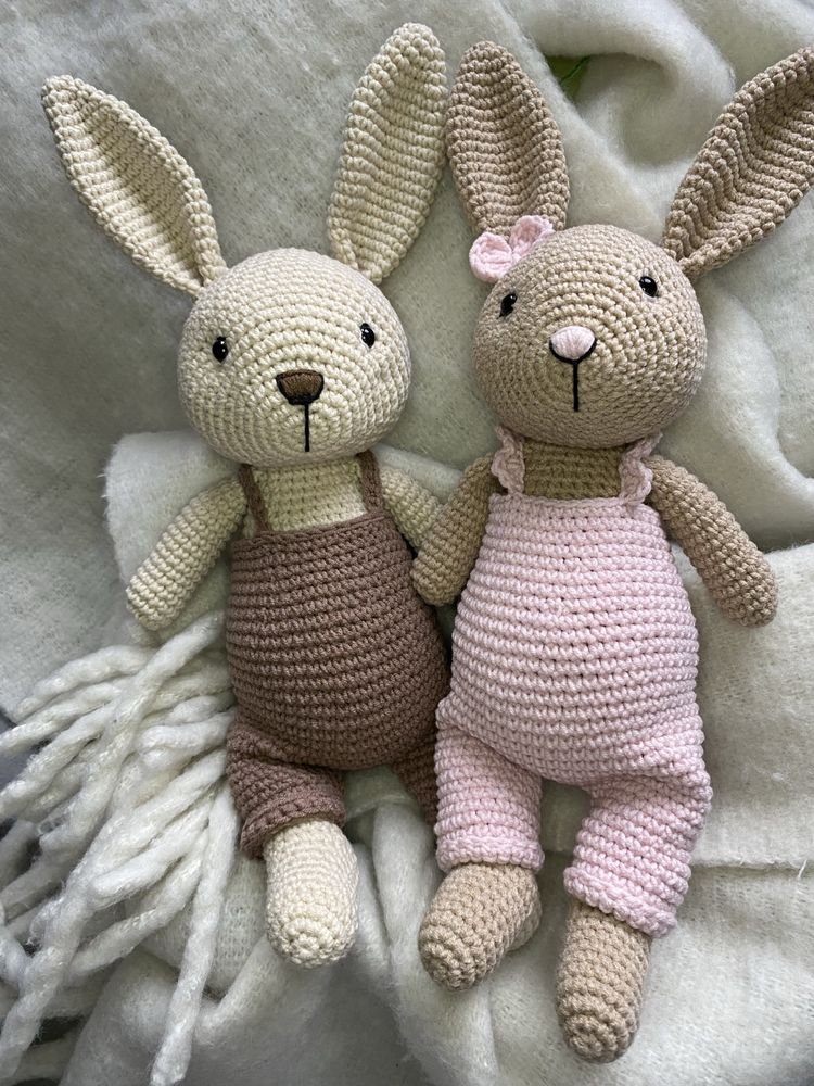 Królik zajączek handmade szydełko