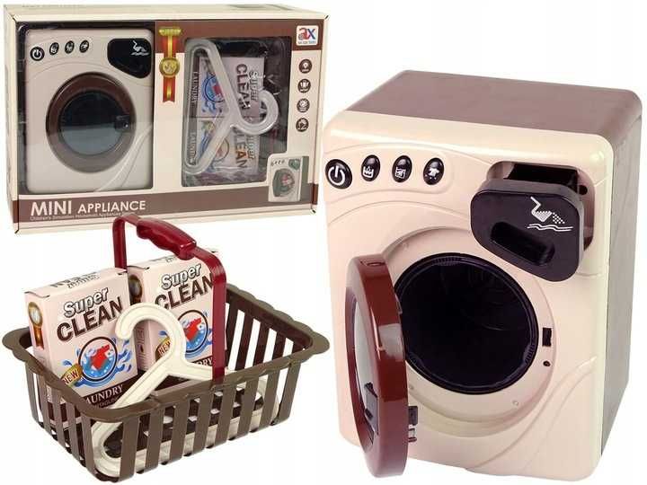 zestaw pralka automatyczna dla dzieci i funkcyjna+koszyk na pranie