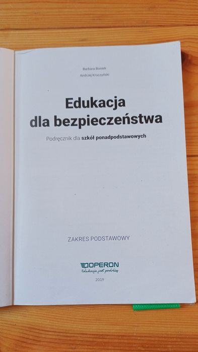 Podręcznik Edukacja dla bezpieczeństwa  operon