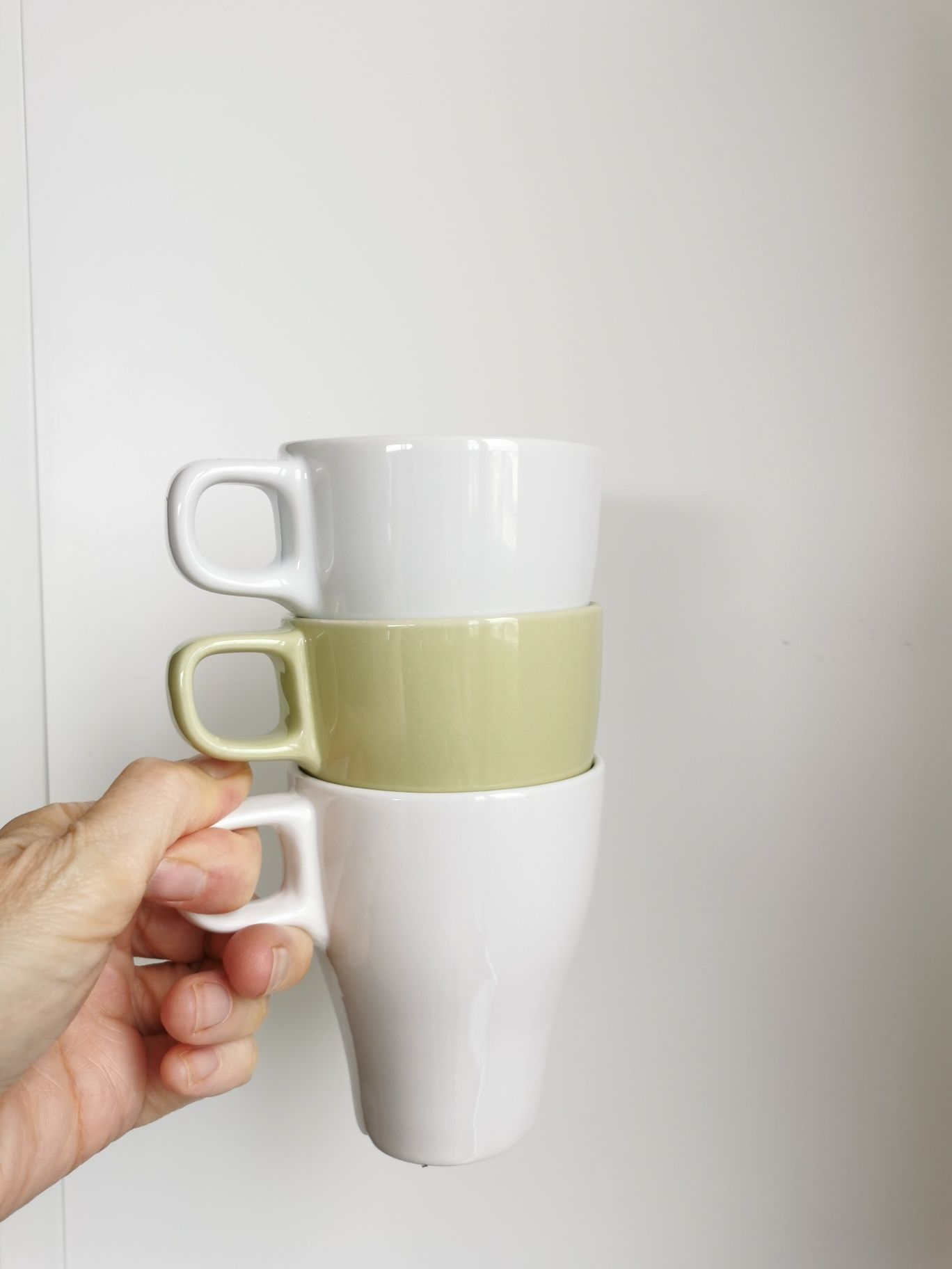 Kubek Ikea FÄRGRIK biały zielony 250 ml