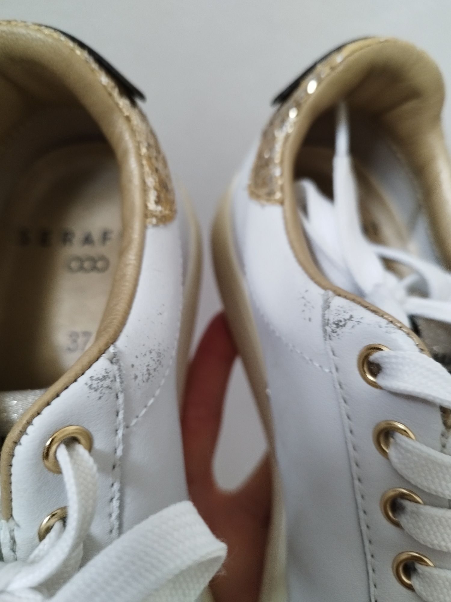 Buty damskie sneakersy skórzane serafini