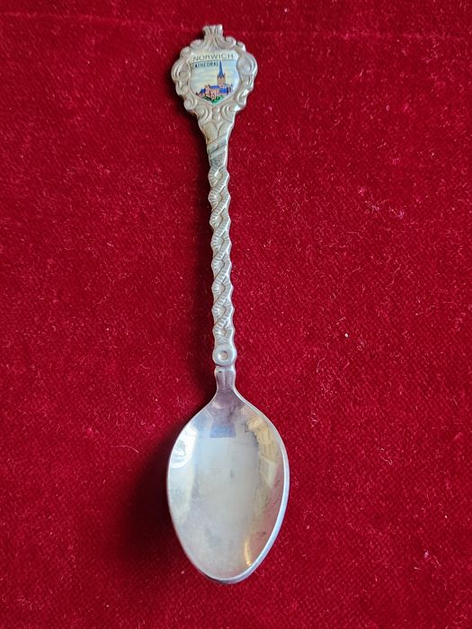 Stara łyżeczka posrebrzana do cukru - Norwegia.