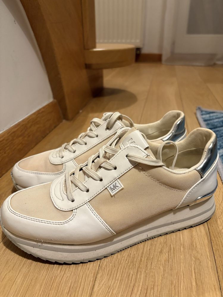 Michael Kors oryginalne sneakersy 8M rozm. 39 biale srebrne