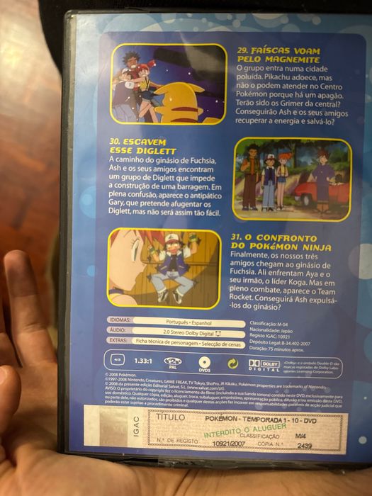 10 episodios de pokemon dvd