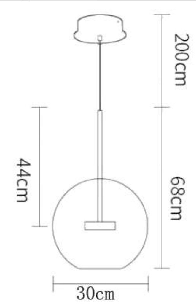 Wisząca lampa Bubbles ST-0801-1 GOLD Step LED 28W 3000K szklana kula z