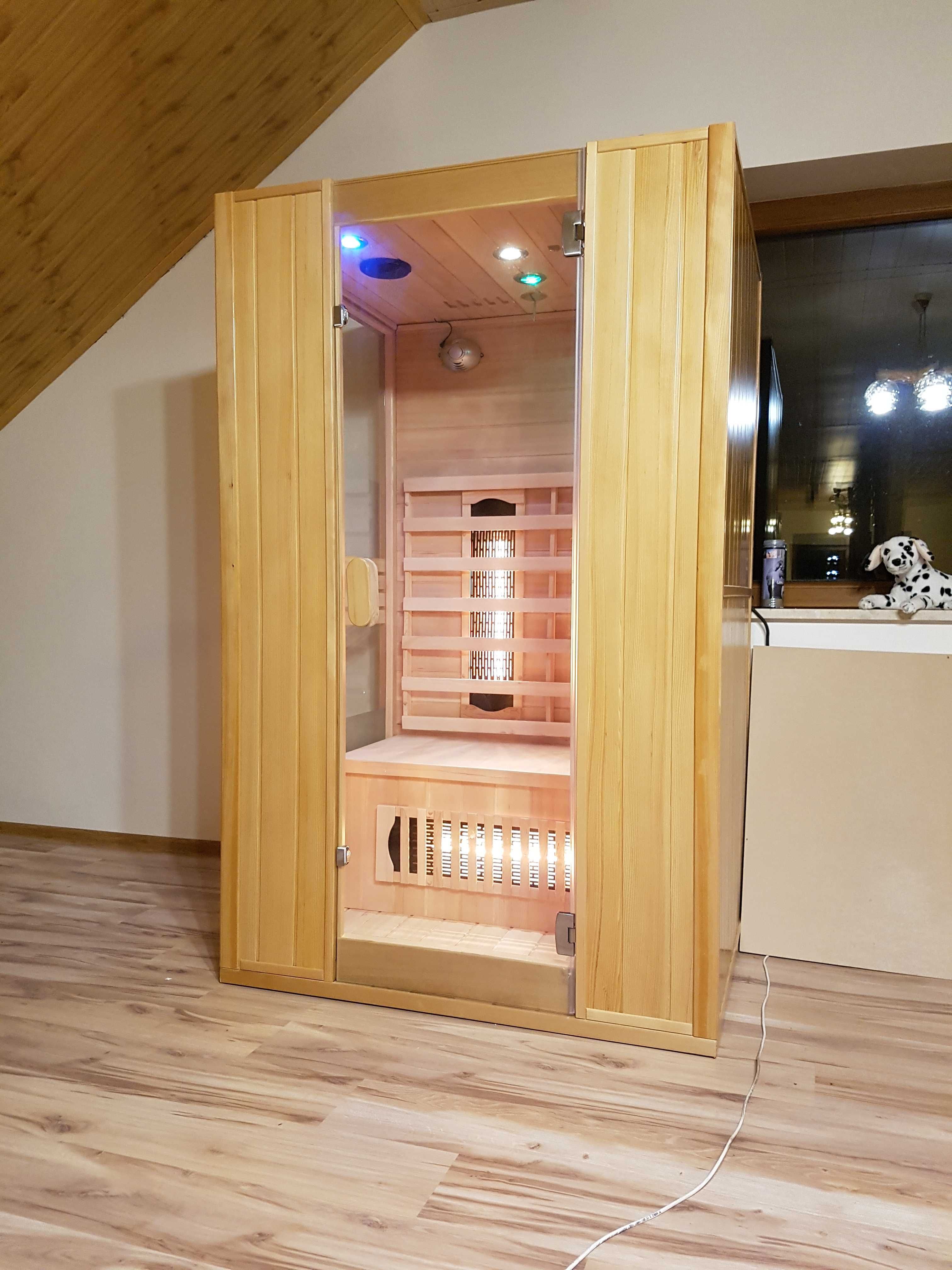 Sauna Infrared Rimini Surowa promienniki kwarcowe 2 osobowa