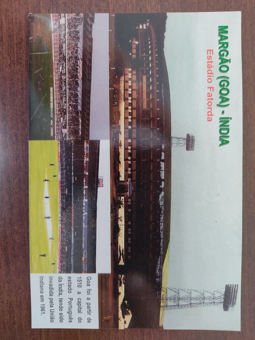 Postal estádio de Índia