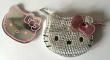 NOWA Cekinowa srebrna portmonetka HELLO KITTY Sanrio
