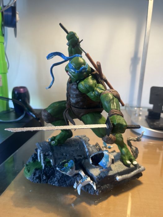 Action figure Leonardo Tartaruga Ninja 30cm item de colecionador