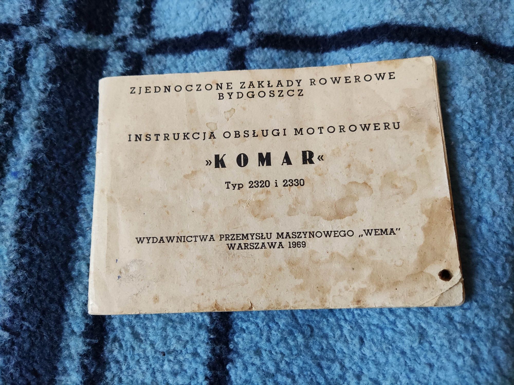 Instrukcja obsługi motoroweru komar 1969