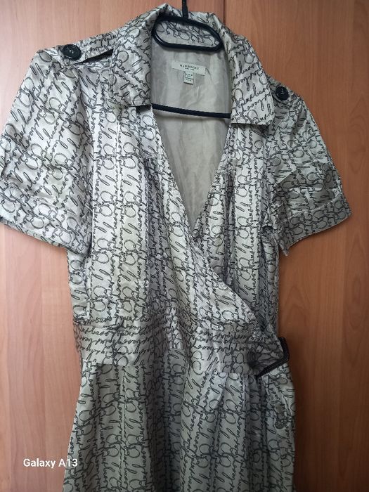 Burberry długa sukienka oryginalna jedwab L