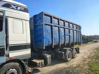 Kontener hakowy 40 m3, hakowiec, trociny