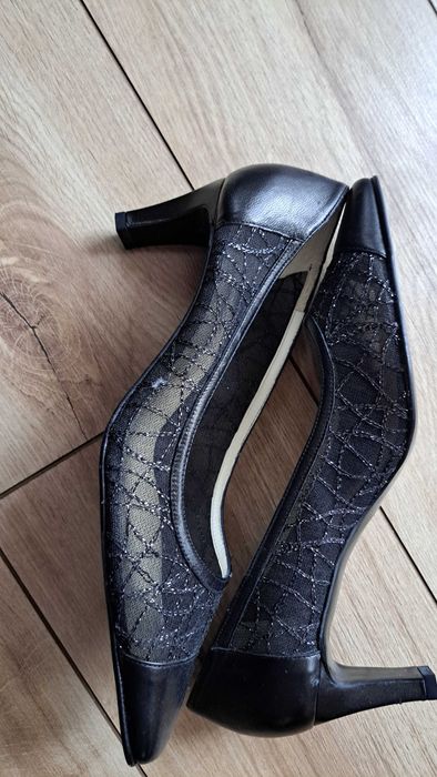 Czółenka damskie czarne