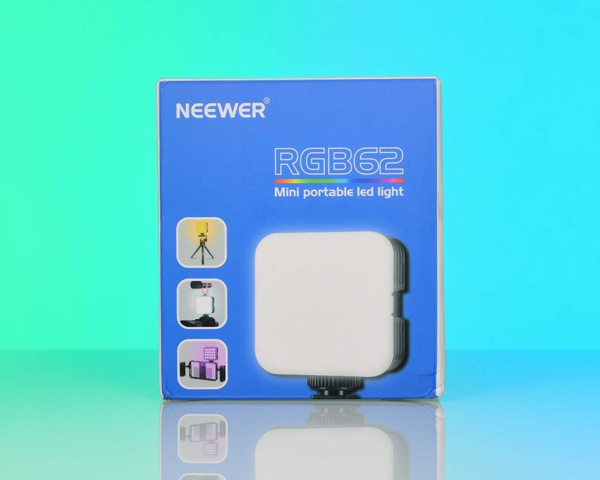 Przenośna lampa fotograficzna Neewer RGB62, magnes, apka (NOWA)