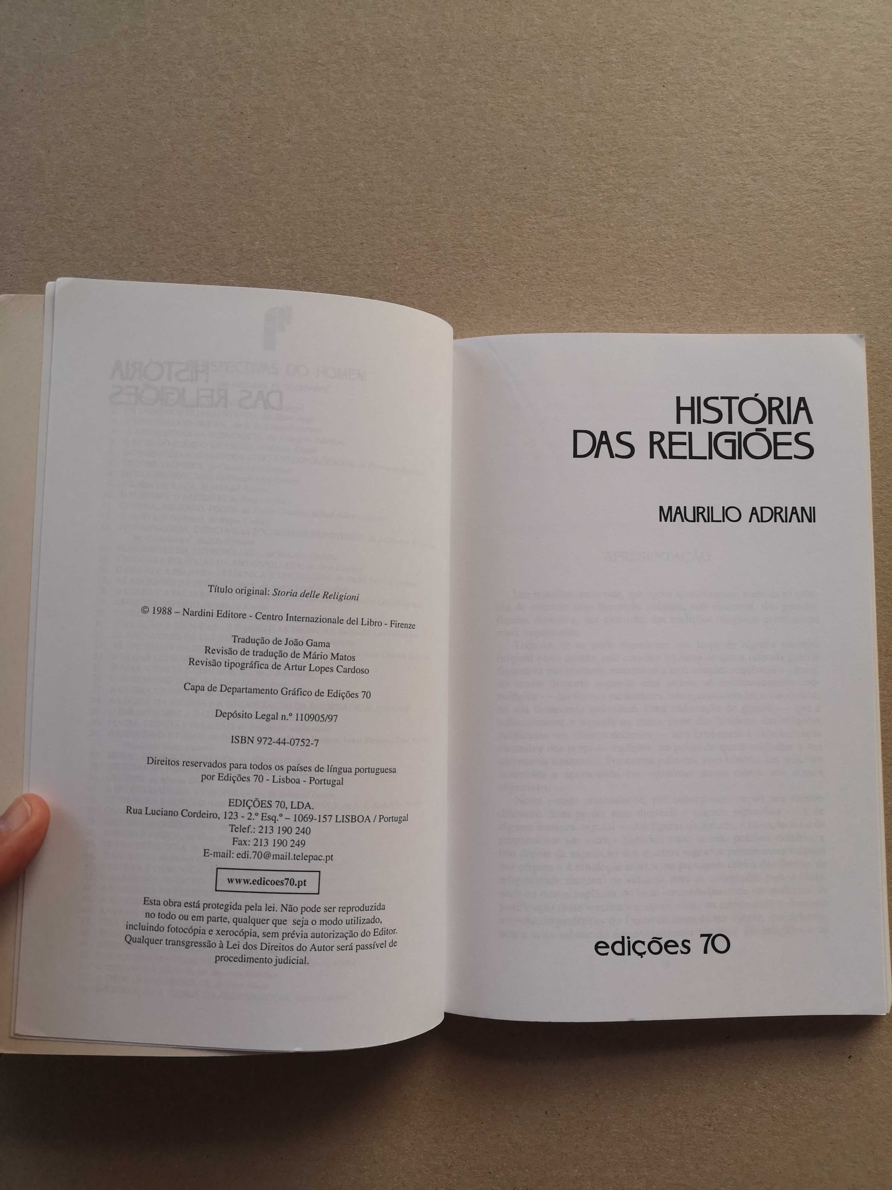 Maurilio Adriano "História das Religiões"