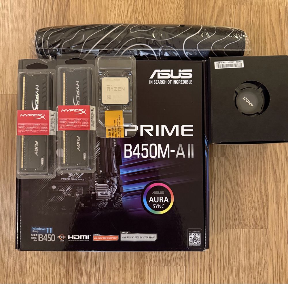 Новий комплект AMD Ryzen 5500 4.4GHz +MSI PRO B550M +32GB DDR4-3200