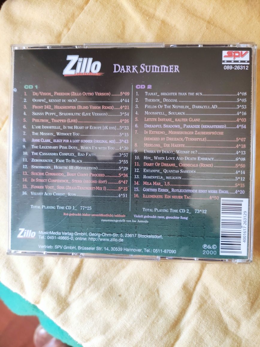 Duplo CD Rock Gótico várias bandas, 10€