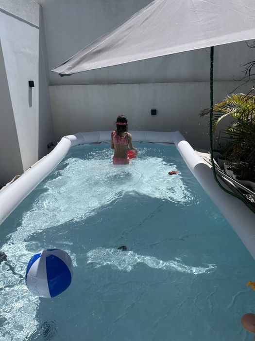 Piscina oval PVC de estrutura 10.000 litros