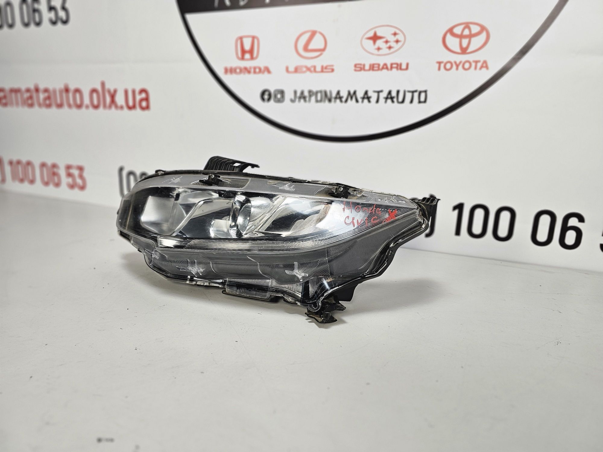 Ліва фара галоген Honda Civic X 2016-.. 33150TBAA01