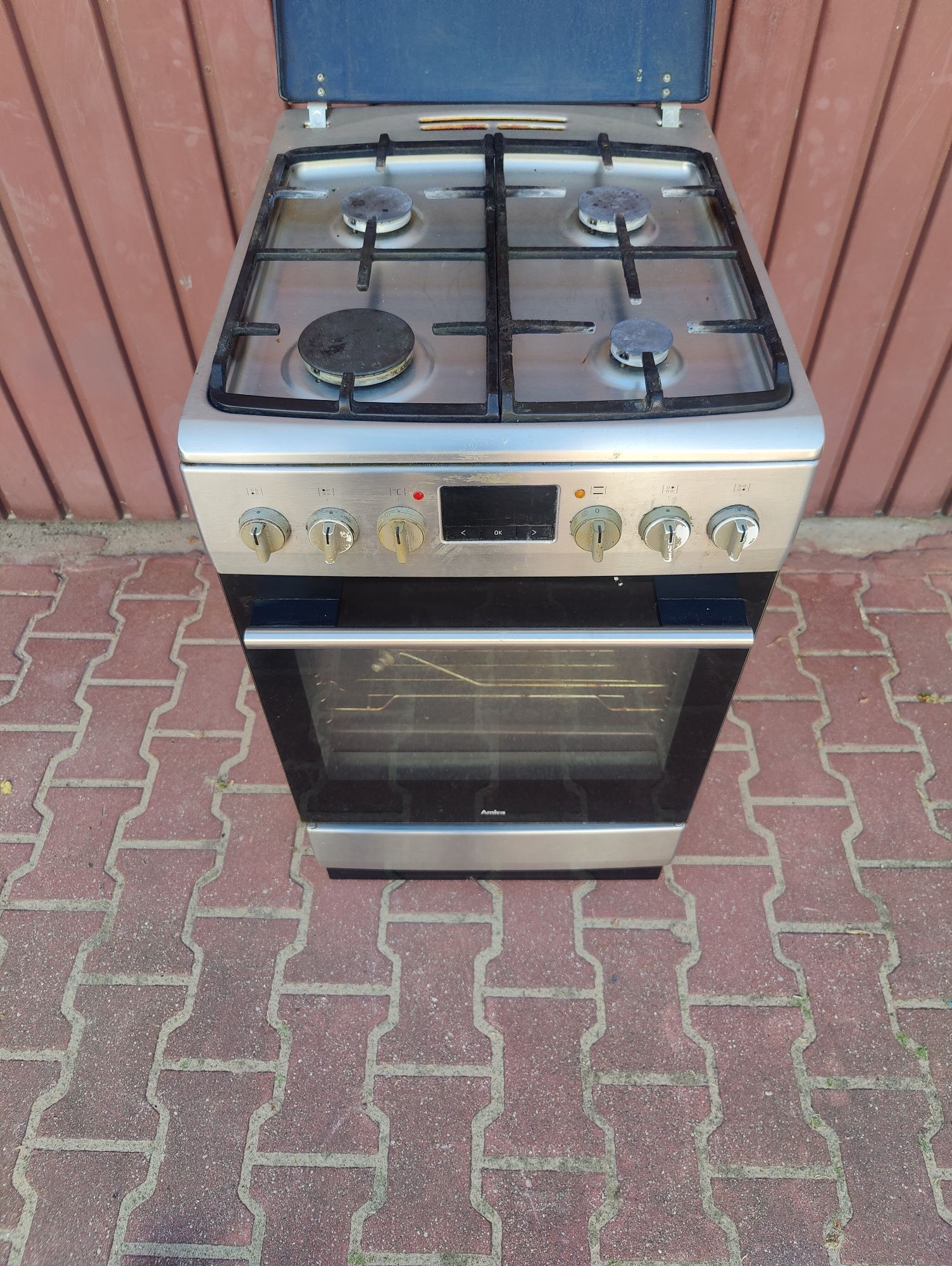 Kuchenka gazowa Amica A+++ 50cm Inox ruszt żeliwny. .
