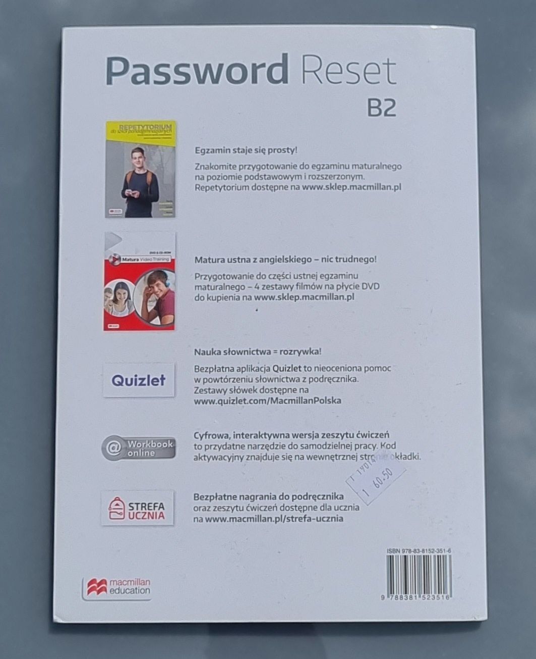 Podręcznik i ćwiczenie Password Reset B2