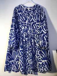 Lniana sukienka oversize H&M rozm. XL - 42