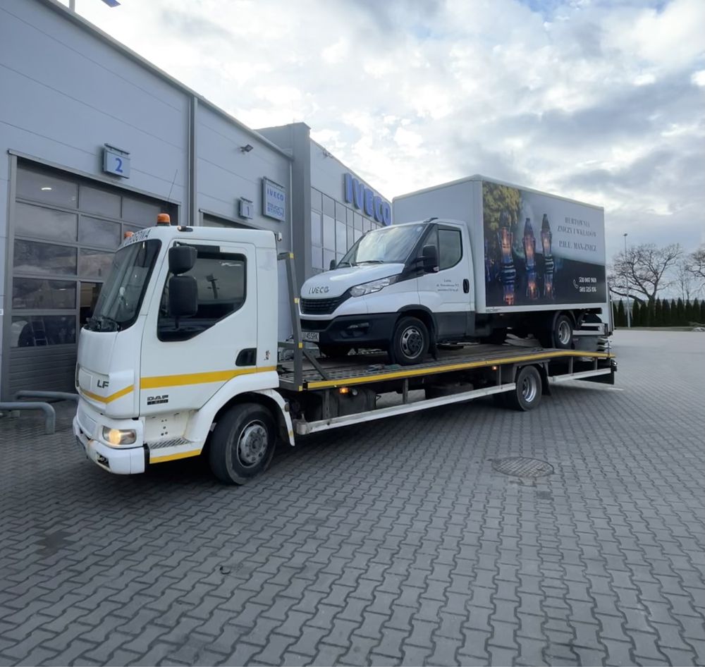 Autolaweta pomoc drogowa transport ciągników maszyn  aut busów do7t