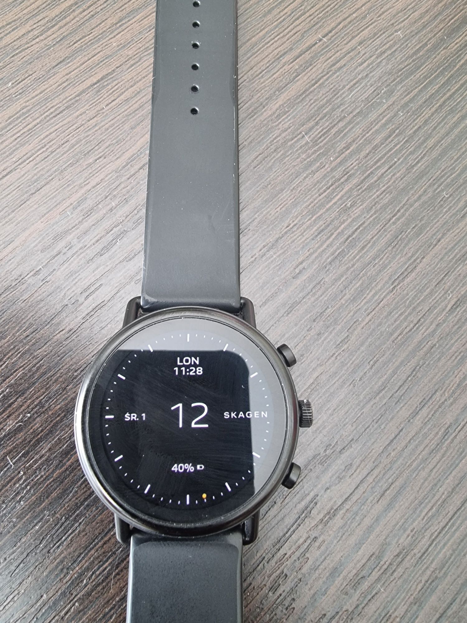 Zegarek smartwatch Skagen Falster czarny bardzo dobry stan!