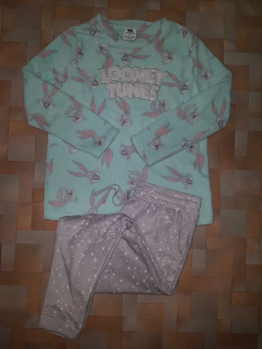 Мега теплый, пушистый комплект Primark, пижама Looney Tunes, плюш М р